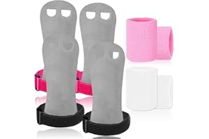 Amrta Gymnastics Grips Wristbands Sets for Girls Youth Kids 2 Pair Palm Protection Equipment with Wrist Support, Gymnastic Bar Grip Gloves Set Weightlifting Sports Workout