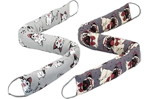 SANFERGE Weighted Door Draft Stopper, 2 Pack 32 Inch Under Door Blocker, Bottom of Door Window Air Noise Light Gap Filler, Sa