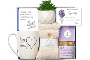 MYSTGIFDER Sympathy Gift Baskets - Condolences Gift Basket for Loss, Bereavement Grief Gift Ideas for Women, Sorry for Your Loss of Loved One Mom Dad Husband Pet, Thinking of You Box, Grieving Self Care Package