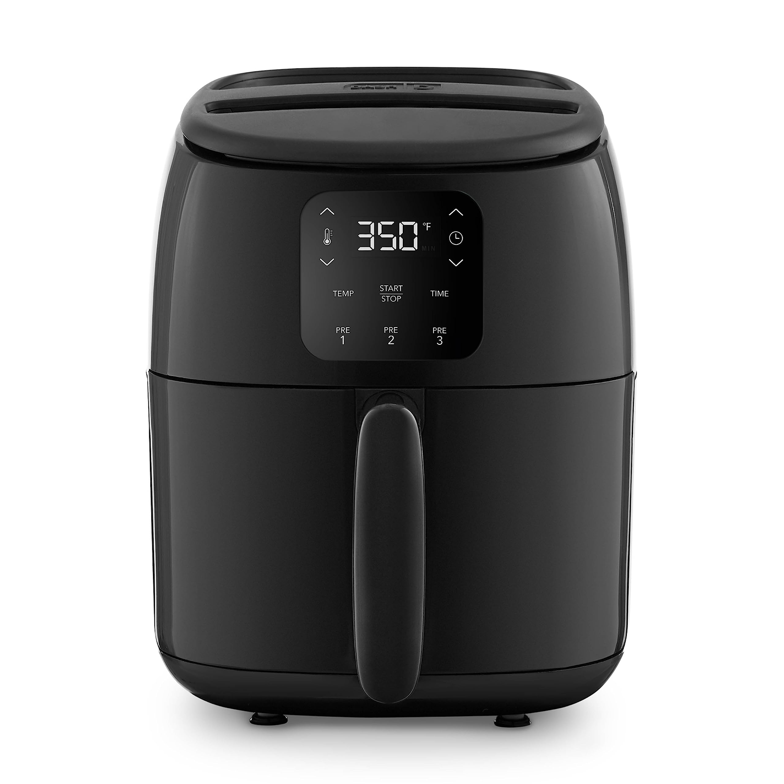 Freidora de aire eléctrica DASH Tasti-Crisp™, 2.6 cuartos, negra - Freidora de aire compacta para alimentos más saludables en minutos, ideal para espacios pequeños - Apagado automático, digital, 1000 vatios