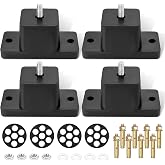 Cenipar 4 Pack Heavy Duty Anti-Vibration Rubber Isolator Mounting Brackets with 8 Expansion Screws &ndash; Shock Absorbing Pads for Mini Split AC, Air Conditioner Condenser, Air Compressor Feet