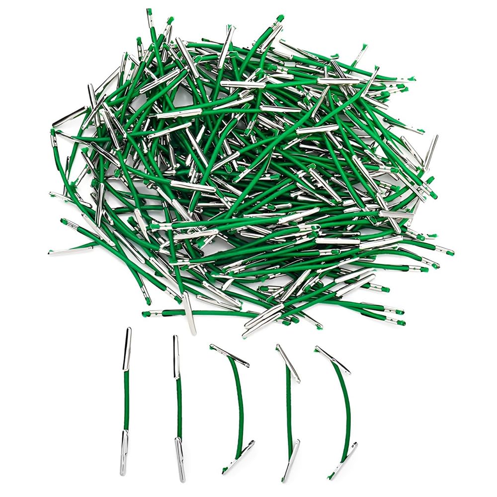 100 Pcs Treasury Tags with Metal Ends ，Clothes Tags Fasteners with String， 25mm Green String Tags for Organizing Paper Documents, Clothes, and Office Fasteners