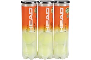 Head Radical Tennis Balls, Triple Pack (12 Balls)