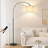 Ambimall 70" Dimmable Arc Floor Lamp with Remote, Color Temperature and Brightness Adjustable, Arched Floor Lamp with Rotatin
