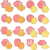 16 Pcs Flower Cookie Cutters 3D Cookie Cutter Mold Spring Flowers Cookie Stamps Butterfly Bee Shape Biscuit Cutter for Home Kitchen Baking Birthday Party