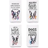 SPBL&L Boston Terrier Gifts for Women,Boston Terrier Decor Kitchen Bathroom Hand Dish Towels Set of 4,16x24 Inches