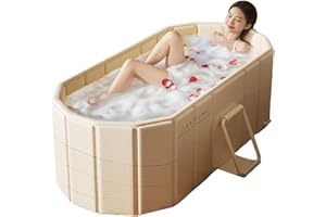 Foldable Bathtub for Adult Large 59'in Foldable Collapsible tub Portable Bathtub for Bathroom Folding SPA Tub for Shower Stal