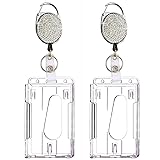 VIQWYIC 2 Pack Retractable ID Badge Holder with