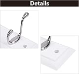 DOKEHOM 4-Satin Nickel Hooks on White Board Wall Mounted Coat Rack view 4