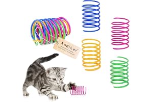 Andiker Cat Spring Toy, 12 Pc Colorful Cat Kicker Toys Interactive Cat Toys for Indoor Cats Swatting, Biting, Hunting to Kill Time and Keep Fit