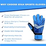 EFAH SPORTS Kids Goalkeeper Gloves Super Grip Palms Youth Soccer Goalie view 5