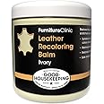 The Original Leather Recoloring Balm by Furniture Clinic - Ivory Leather Dye for Furniture, Couches & Car Seats - Restore Scratched, Faded, & Damaged Surfaces