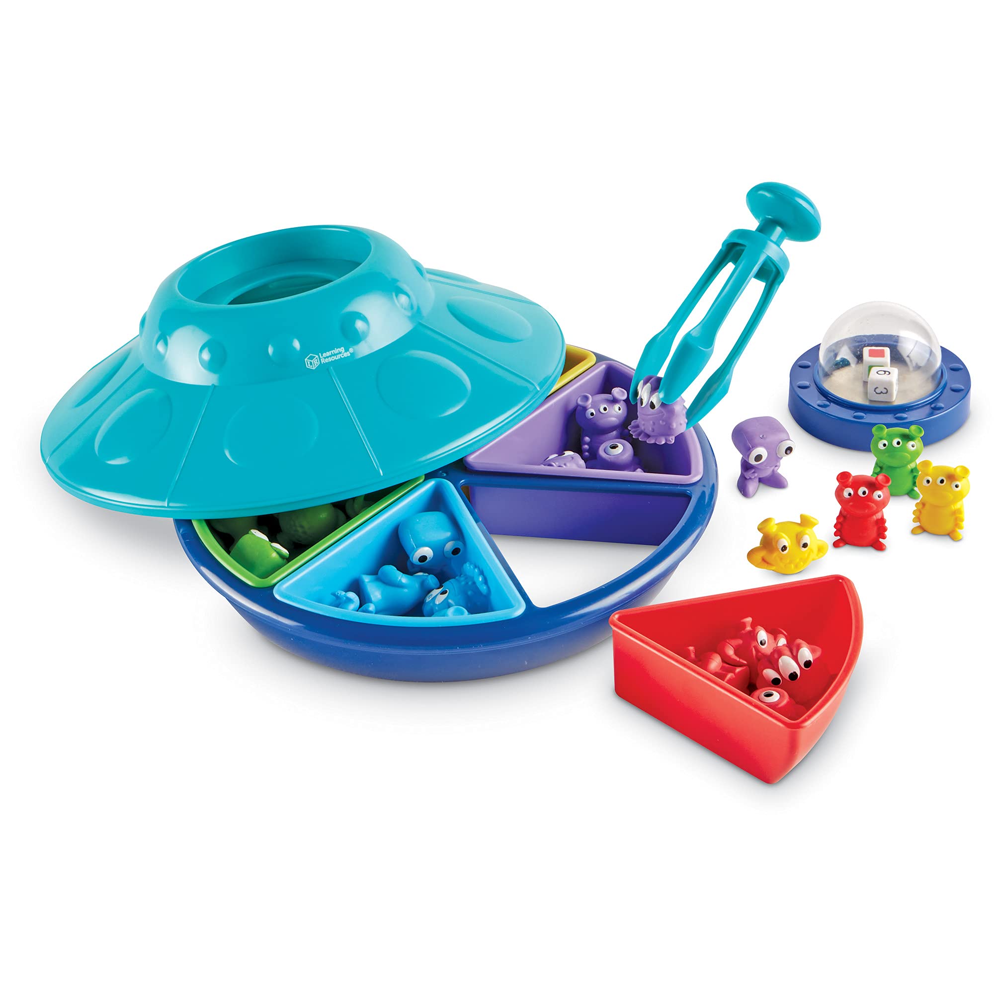 Photo 1 of Learning Resources Oodles of Aliens Sorting Saucer - Board Stacking Games, Fine and Gross Motor Skills, Montessori Sensory Toys, Counting for Preschoolers, Homeschool, Gifts for Boys and Girls