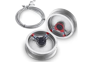 Patioer Garage Door Cable Drums Set with 1/8" x 8.5ft Galvanized Cables 400-8 Standard Lift Replacement for 7 ft High Garage 
