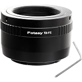 Fotasy T Mount Lens to E Mount Adapter, T2 E Mount Adapter, Telescope Lens Emount Adapter, Compatible with Sony a7 a7R a7s II III IV a9 a7c Alpha 1 a6600 a6500 a6400 a6300 a6100 a6000 a5100 ZV-E10