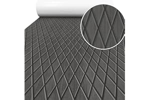 Hzkaicun Boat Flooring EVA Foam Boat Decking Sea Deck Boat Flooring Self-Adhesive Faux Teak Marine Boat Decking Non-Slip Mat for Boat Deck Yacht Motorboat Fishing Boat Surfboard Kayak 94x44/28/16