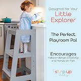 Stepup Baby Toddler Tower Adjustable Step Grey Montessori Stand Kid Stool view 5