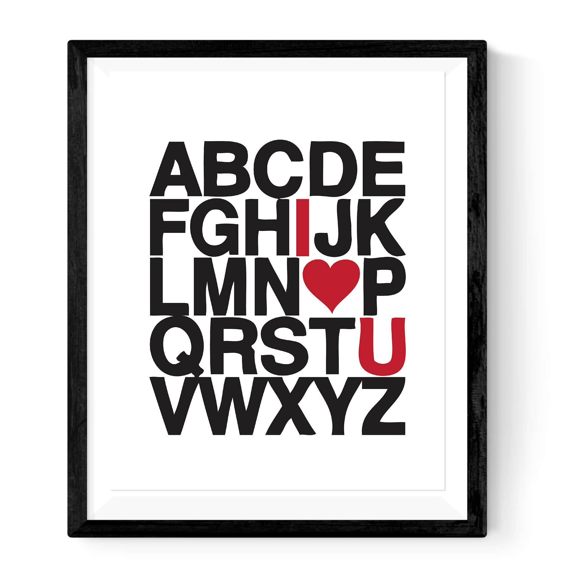 Nacnic Film for framing I Love You Alphabet. Printed on Paper 250 Grams and Resistant Inks. Poster Romantic Style. Size A3 โ image 1