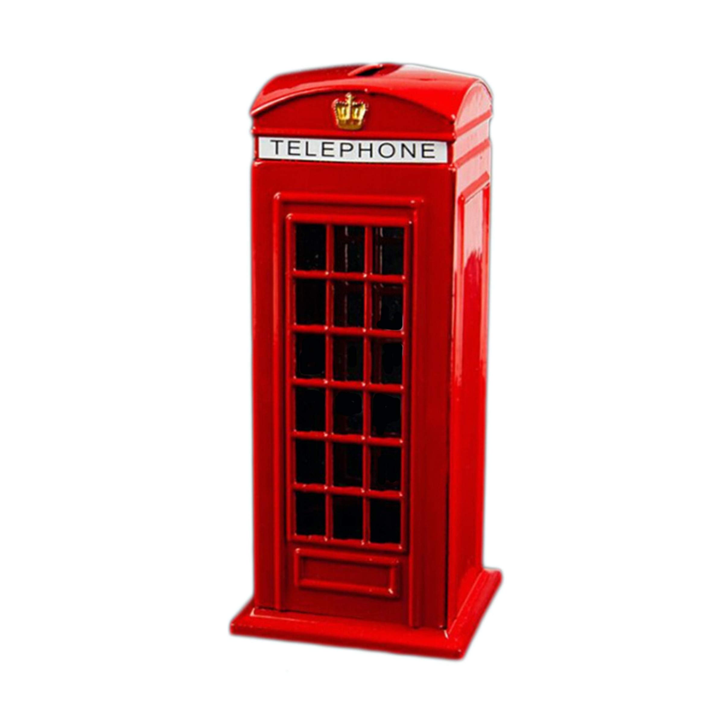 Large Telephone Booth Money Box Coin Die Cast Piggy Bank London Souvenirs Red Telephone Box Money Bank Made of Die Cast Metal