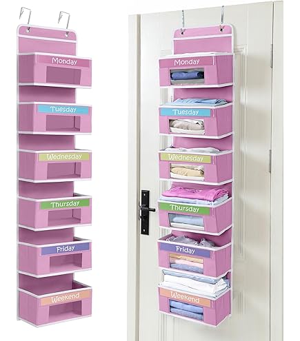 DoveeDosa Organiseur De Vêtements Hebdomadaire Pour Enfants, Organiseur De Vêtements Quotidiens Pour Enfants, Organiseur De Vêtements Du Lundi Et Vendredi, Organiseur De Placard Pour Enfants, Jours De