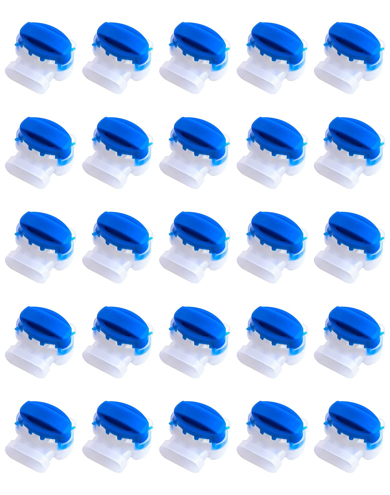 QWORK® 25 Pack Cable Connector Set for Electrical Wire Connectors Crimps Gel Filled for Robotic Lawn Mowers, Irrigation Applications, Repair Boundary Cables for Automatic Robot Mowers