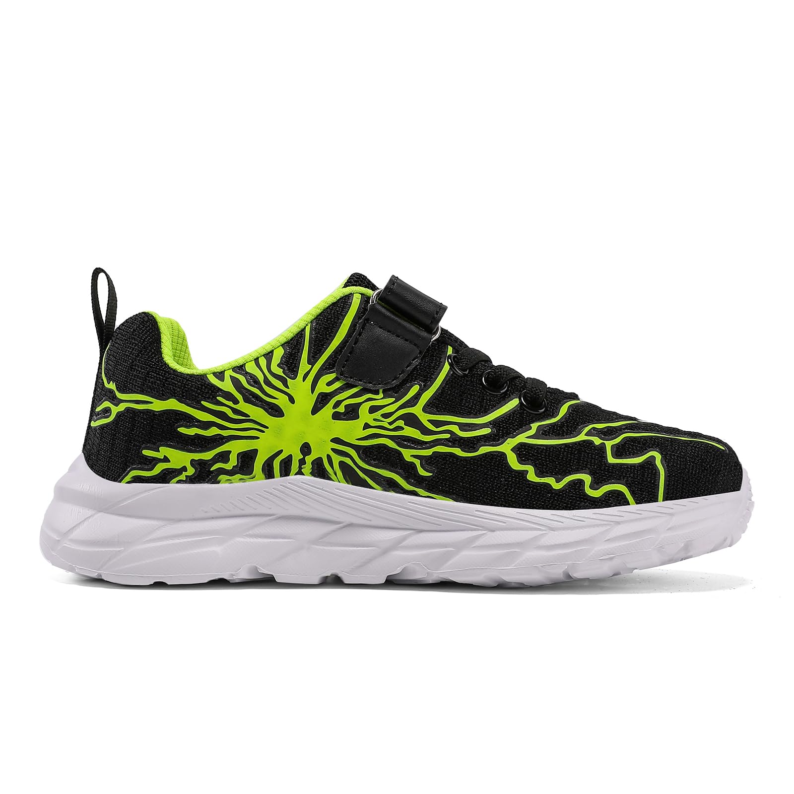 Ydiciv Hallenschuhe Für Jungen Turnschuhe Kinder Sportschuhe Sneakers Outdoor Schuhe Laufschuhe Kinderschuhe Schwarz Grün 36EU 2