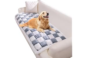 LONKEEN Dog Couch Cover Protector - Durable Couch Cover for Dogs, Couch Cover for Dogs Washable-Pet Friendly Sofa Cover for Large Dogs ，Protecting Your Sofa from Pets(27.6X70.9In,Gray)