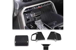 Aunginsy Gear Shifter Head Trim Cover Kit Compatible with Toyota Tundra/Sequoia 2022-2025 Tacoma 2024+ Center Console Gear Shift Knob Head Protection Cover Decorative Sticker ABS Interior Accessories