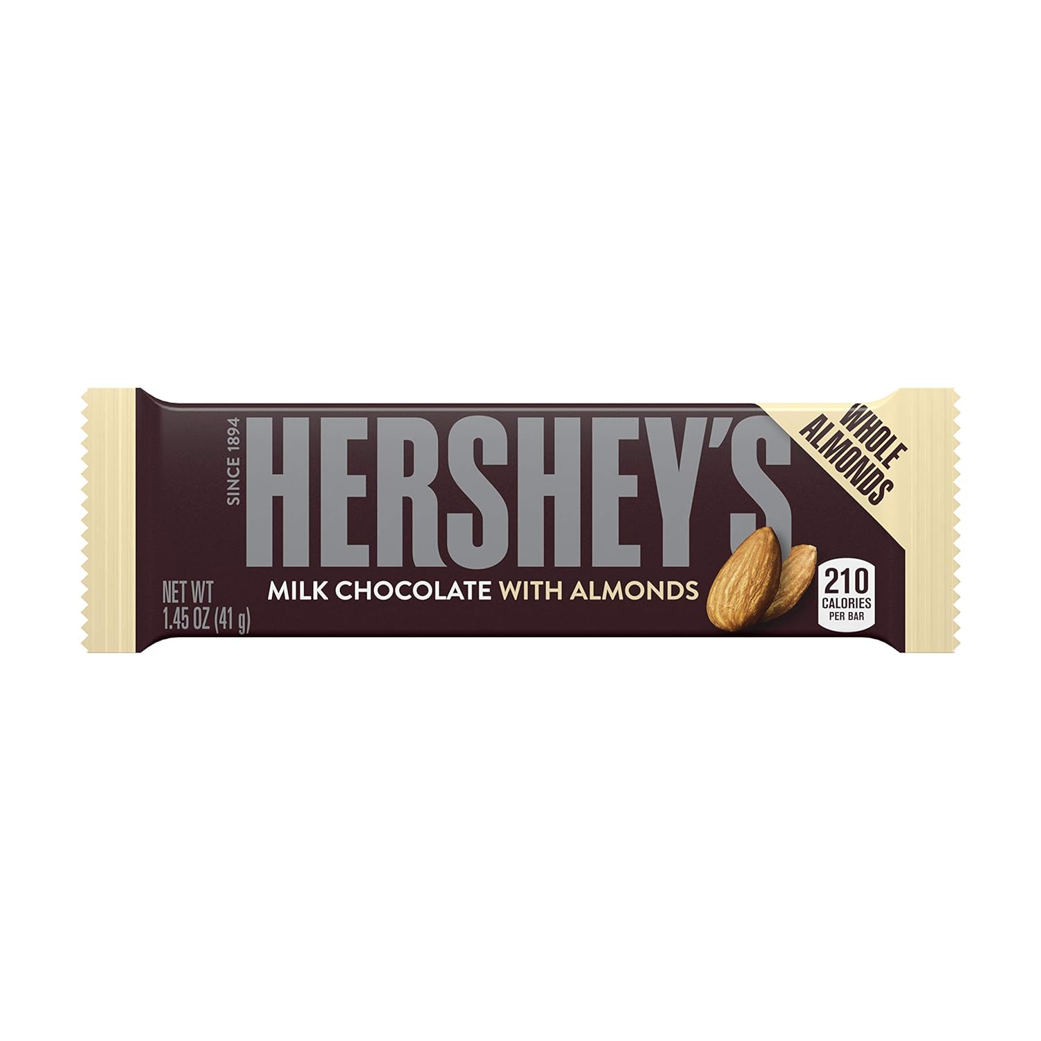 36Count 1.45oz. HERSHEY’S Milk Chocolate with Almonds Fullsize Candy