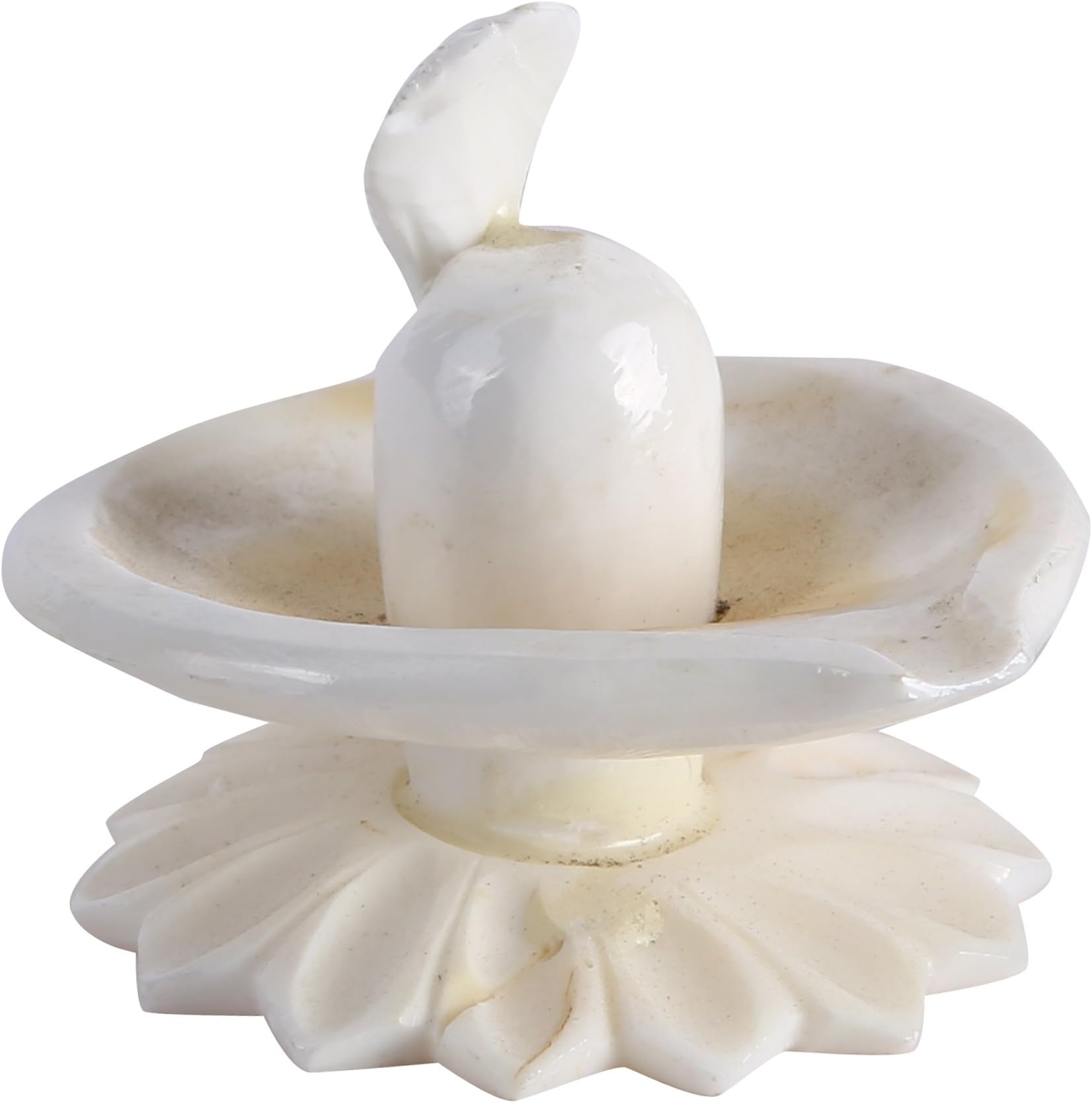 Bovzen Conch Shell Shivling with Snake