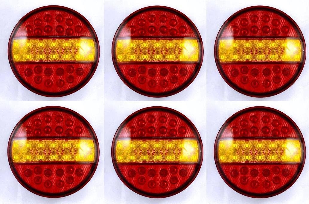 6x 24V Hamburger universal LED rear tail marker lights lamps truck