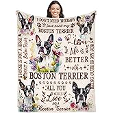 Lussues Nee Boston Terrier Blanket for Womens,Boston Terrier Flannel Throw 50 * 60in