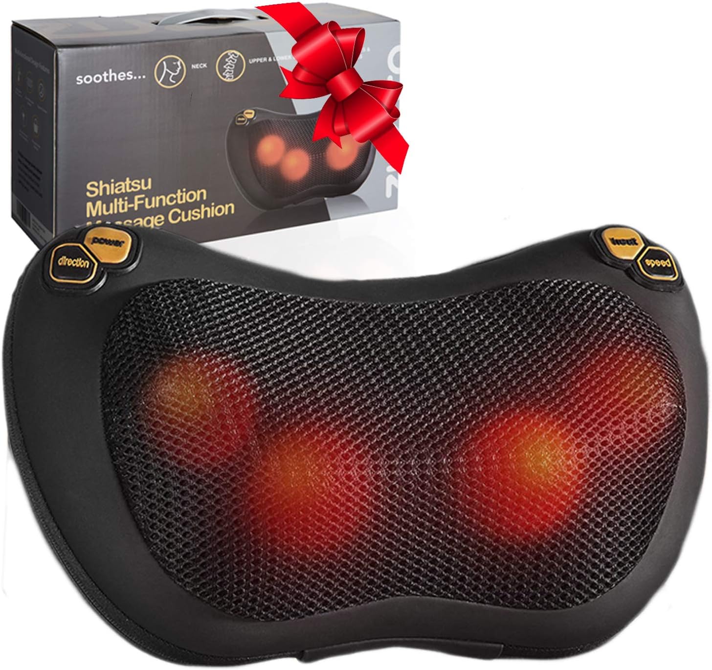 Amazon Com Zuzuro Shiatsu Pillow Massager With Heat Electric