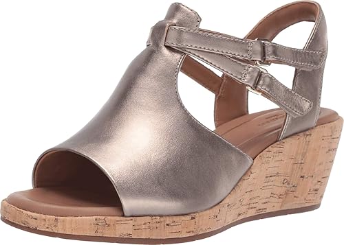 clarks un plaza strap wedge sandal