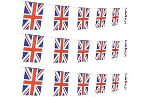 ZXvZYT UK British Flag Banner String,Small Mini United Kingdom Pennant flags,For Grand Opening,Olympics,National Sports Events,Party Festival Decorations(50 Feet 38 Flags)