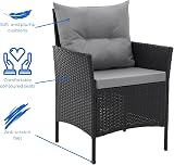 EVRE Florence Garden Lounge 4 Piece Rattan Set Anthracite view 3