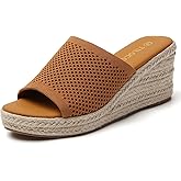 Tilocow Knit Espadrilles Wedges for Women Comfortable Slip On Platform Wedge Sandals Summer Beach Dress Heels Shoes