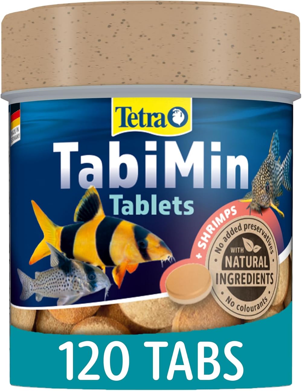 Tetra Tabimin Fish Food 120 Tablets Complete Food for All Bottom-Feeding Fish