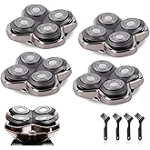 Replacement Blade Shaver PRO 2 Head for Electric Shaver Compatible with Skull Pitbull, Butterfly Kiss PRO & Palm Shavers with 4 Cleaning Brush (4Pack)