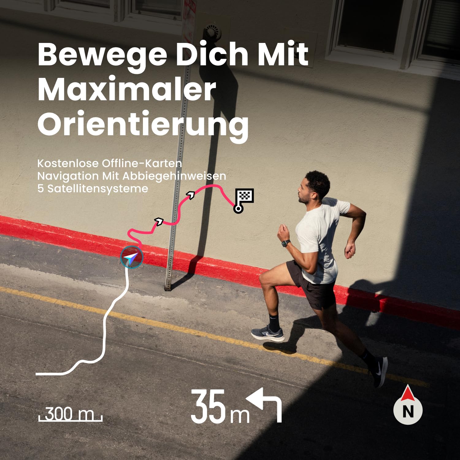 Amazfit Bip Max 50mm Smartwatch, 2.07" AMOLED-Display, 20 Tage Akkulaufzeit, GPS, 4GB Speicher, Offline-Karten, Fitness-Tracker, Hybrid Training, 150+ Sportmodi, HYROX-Modus, 5ATM für Android & iPhone 6