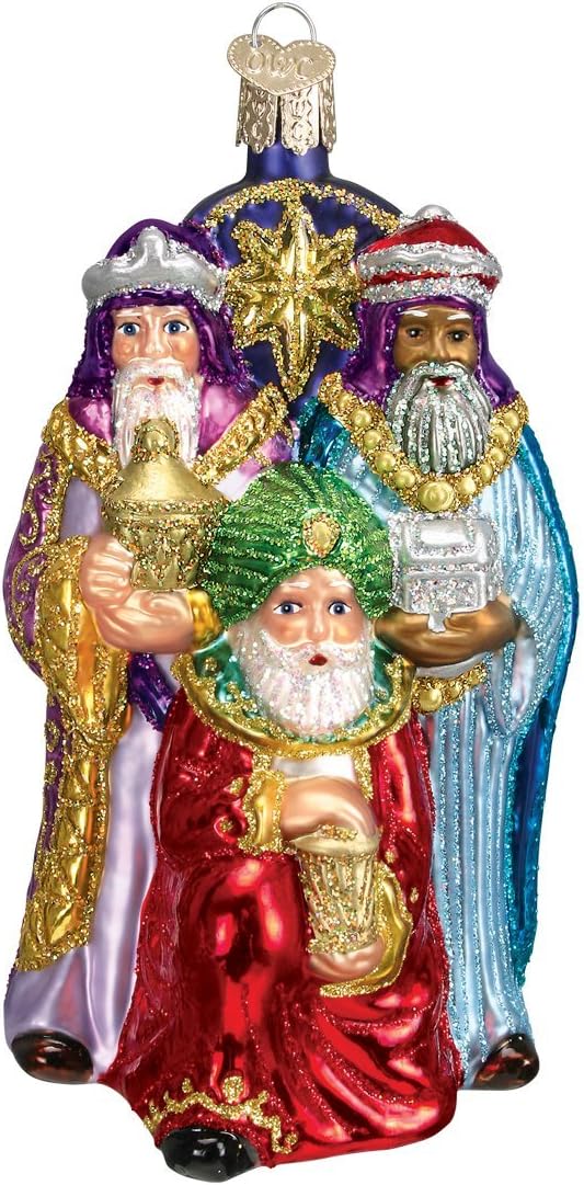 Ornaments - Old World Christmas Spiritual Gifts Glass Blown Ornaments for Christmas Tree Three Wise Men