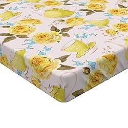 Ambesonne Tea Fitted Sheet, Inspired Image with Tea