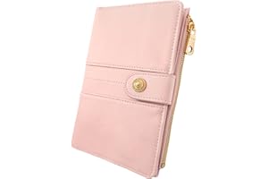 ELZAMA Passport Holder Women with RFID Blocking, Passport Cover Wallet with Zipper Pocket, Pen Sim Card Holders, Cute Slim Tr