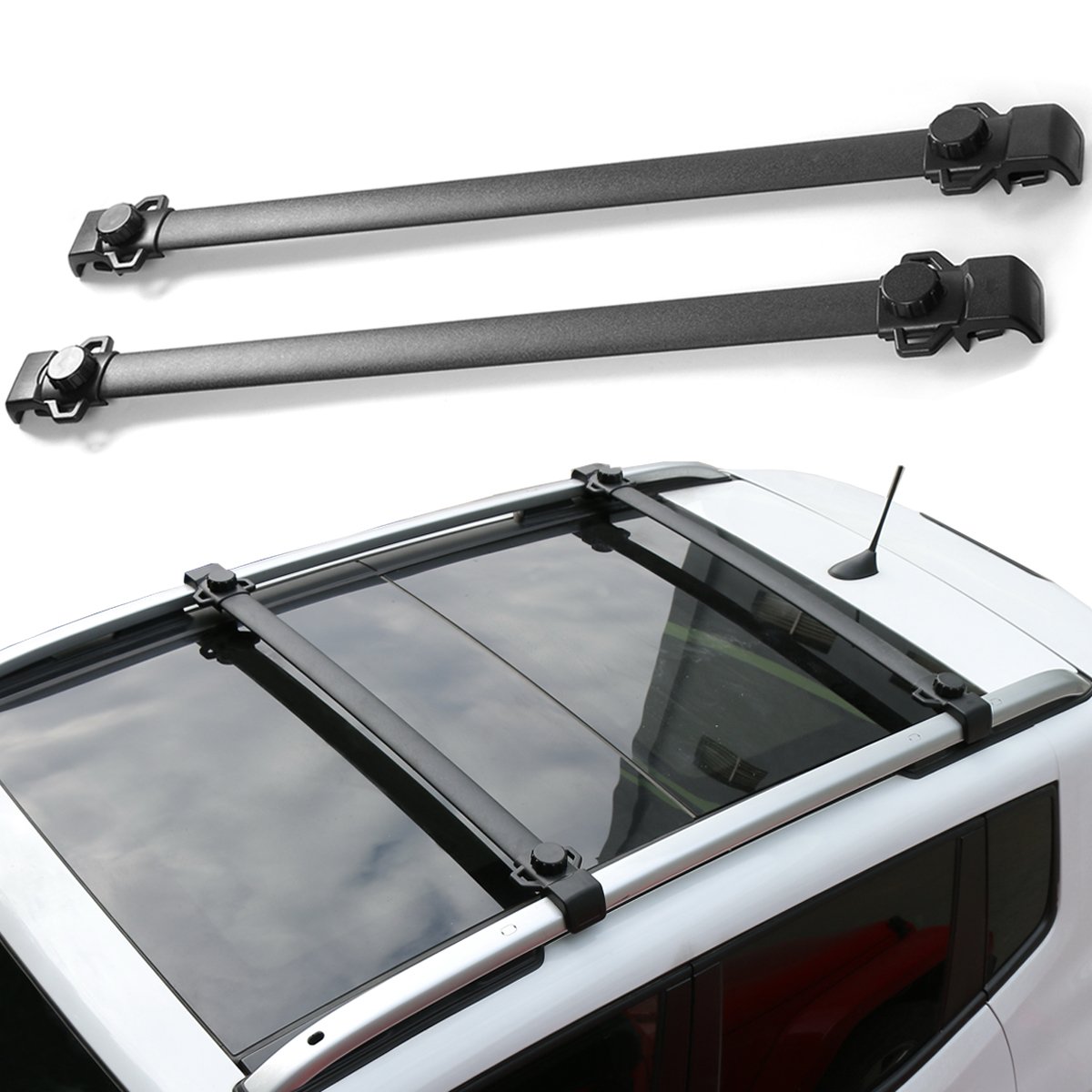SUZCO Jeep Renegade Cross Bars/Top Roof Rack Rail Crossbars Jeep Renegade 2015-2018