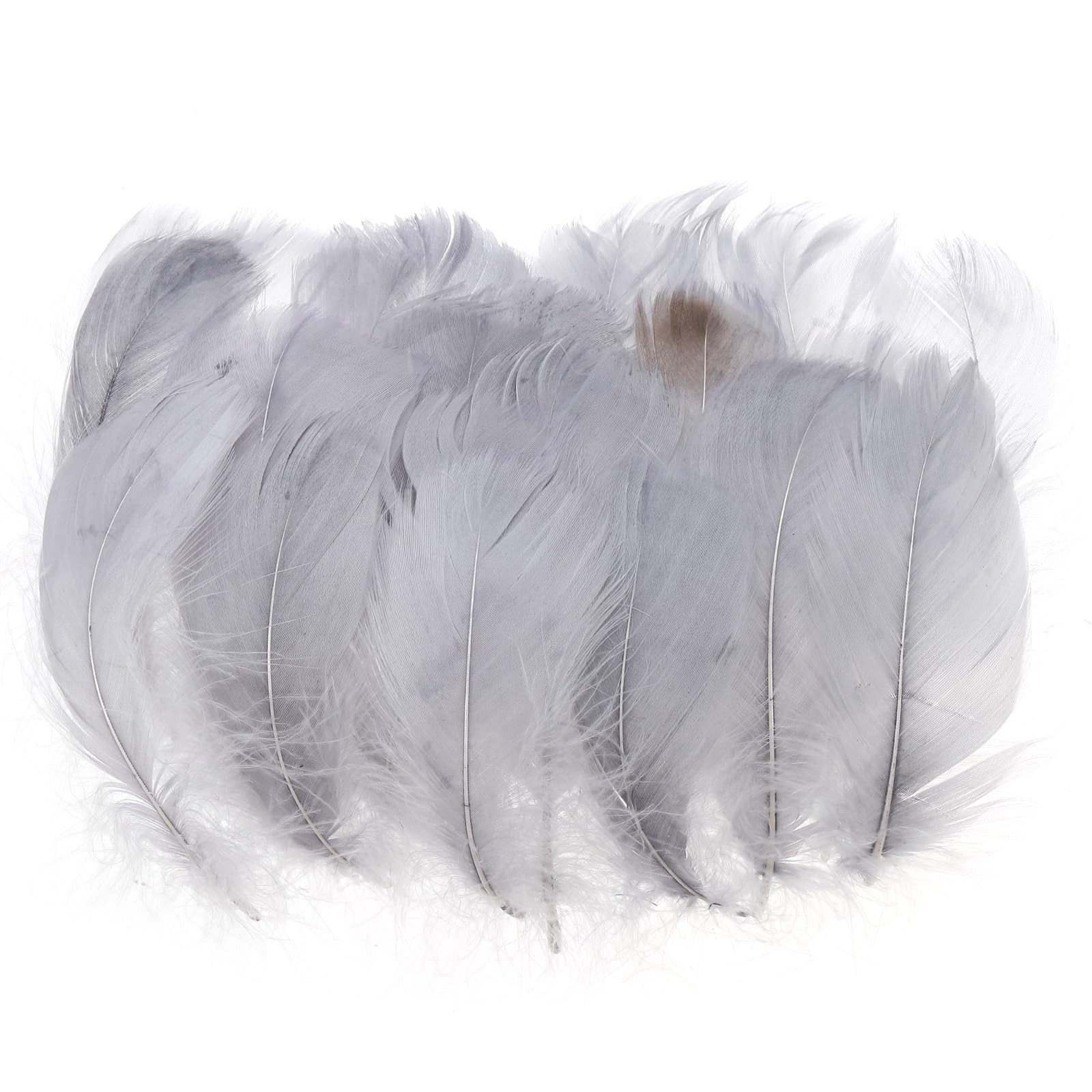 PATIKIL Colorful Feathers 3-5inch, 300pcs Goose Feathers Bulk for Crafts DIY, Wedding Home Party Decorations Dream Catcher, Dark Grey