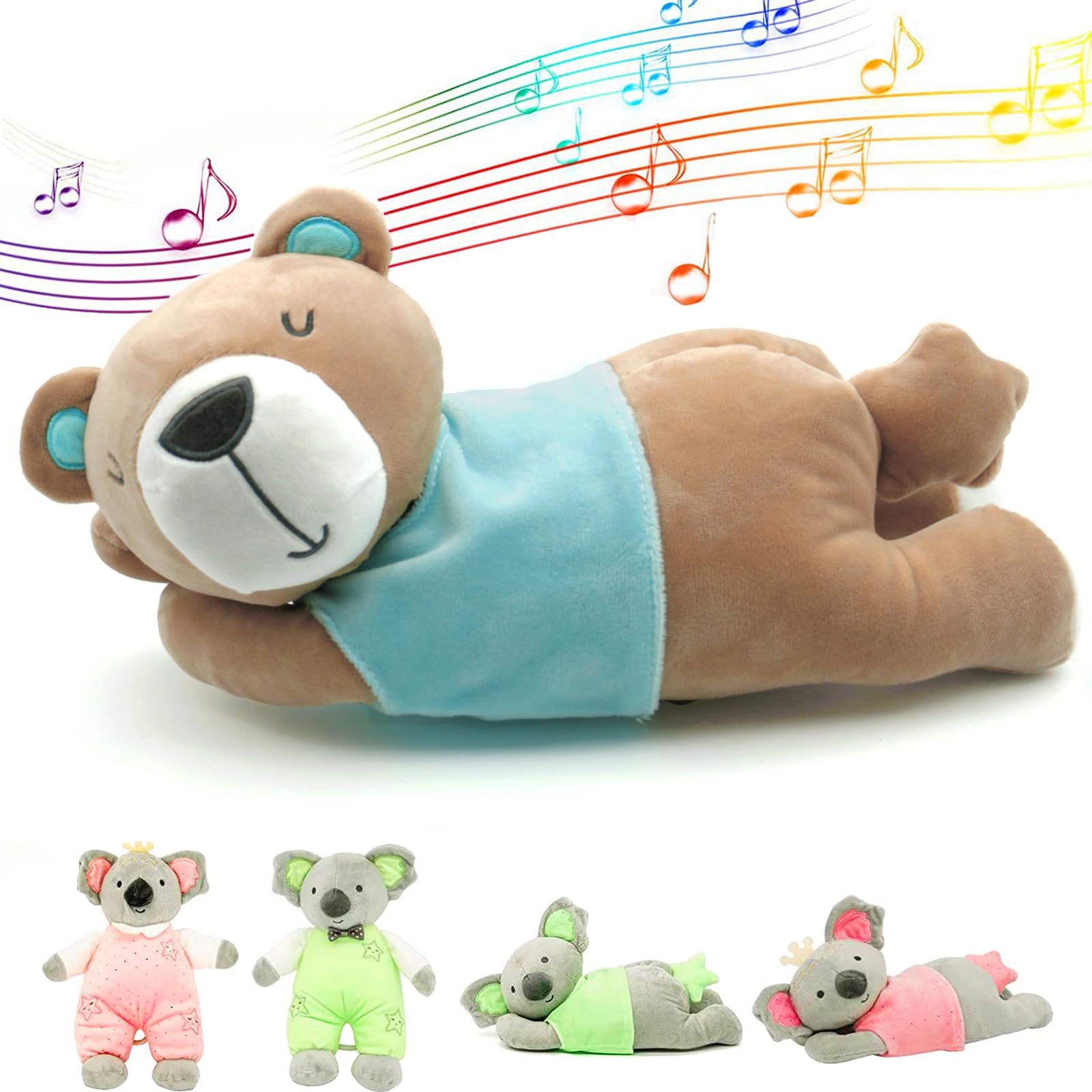 EAQ Baby Soft Toy Newborn Baby Toys 0-6 months Bear Stuffed Plush Toys, Baby Musical Toys for Newborn Baby Girl Gifts Music Box, Newborn Essentials