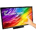 ANGEL POS 27" Metal Housing Commercial Grade Capacitive LED 10 Point Multi-Touch HDMI VGA Monitor 16:9 Display 1080p, True Flat Seamless Touchscreen, Great for Office, POS, Retail, Restaurant