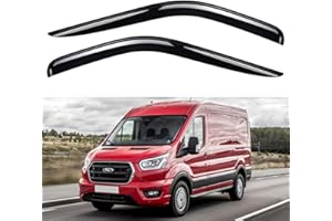 YQAUTEC Window Rain Guards Shield for Ford Transit 2014-2024, Window Vent Visors Shades Wind Deflectors for 14-24 Transit