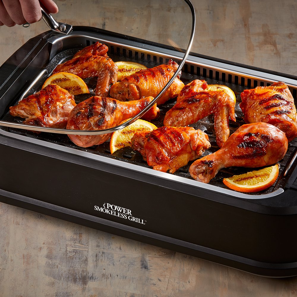 Smokeless Indoor Electric Grill POWER 1200 Watts XL NonStick BBQ AS