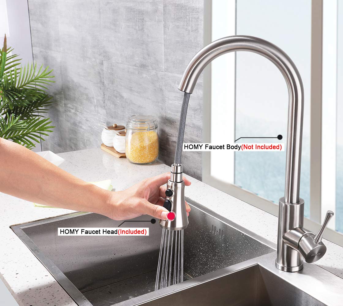 HOMY Pull Down Kitchen Sink Faucet Head Replacement Part, G1/2 Kitchen